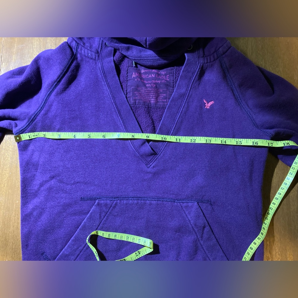 American Eagle Y2K V-Neck Hoodie - Purple - Picture 5 of 10